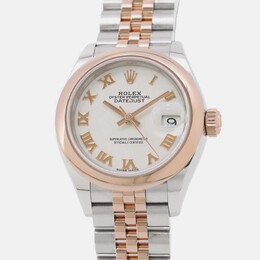 Rolex Datejust 279161 White Dial, Stainless Steel & 18K Rose Gold Automatic Wristwatch