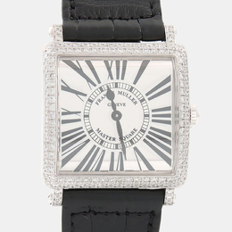 Franck Muller Master Square 6002MQZD Quartz White Diamonds Gold Women's Wristwatch 32mm 1229817