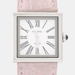 Chanel Mademoiselle H0572 Quartz White Stainless Steel Women's Wristwatch 22.5mm 1229810