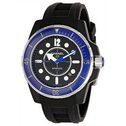 Pre-owned Chanel J12 Marine Black Ceramic Watch h2559