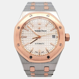 Audemars Piguet Royal Oak 15450SR Automatic Silver 18k Rose Gold Stainless Steel Men's Wristwatch 37 mm 1234682