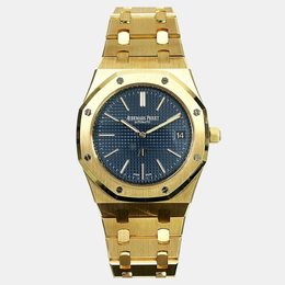 Audemars Piguet Royal Oak 15202BA Automatic Blue 18k Yellow Gold Men's Wristwatch 39 mm 1234683