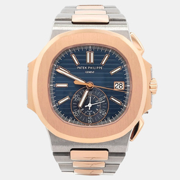 Patek Philippe Nautilus 5980/1AR-001 Automatic Blue 18k Rose Gold Stainless Steel Men's Wristwatch 40 mm 1234671